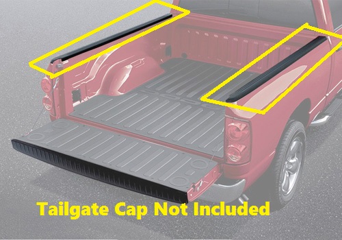 Mopar ABS composite Bed Rail Caps 02-08 Dodge Ram LB
